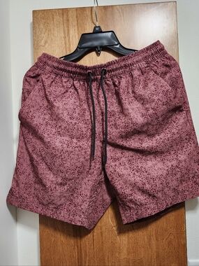 NWOT MENS Size S Lined Tie Front Swim Trunks